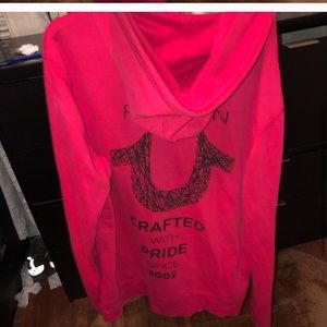 SOLD DO NOT BUY ! Red True Religion Zip Up Sweater